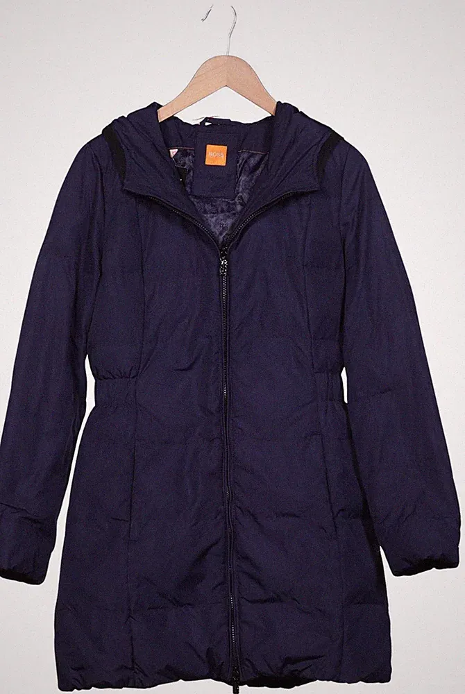 Boss Orange Mantel Damen Jacke Parka Gr. EU 34 Daunen Marineblau #w2uxusi