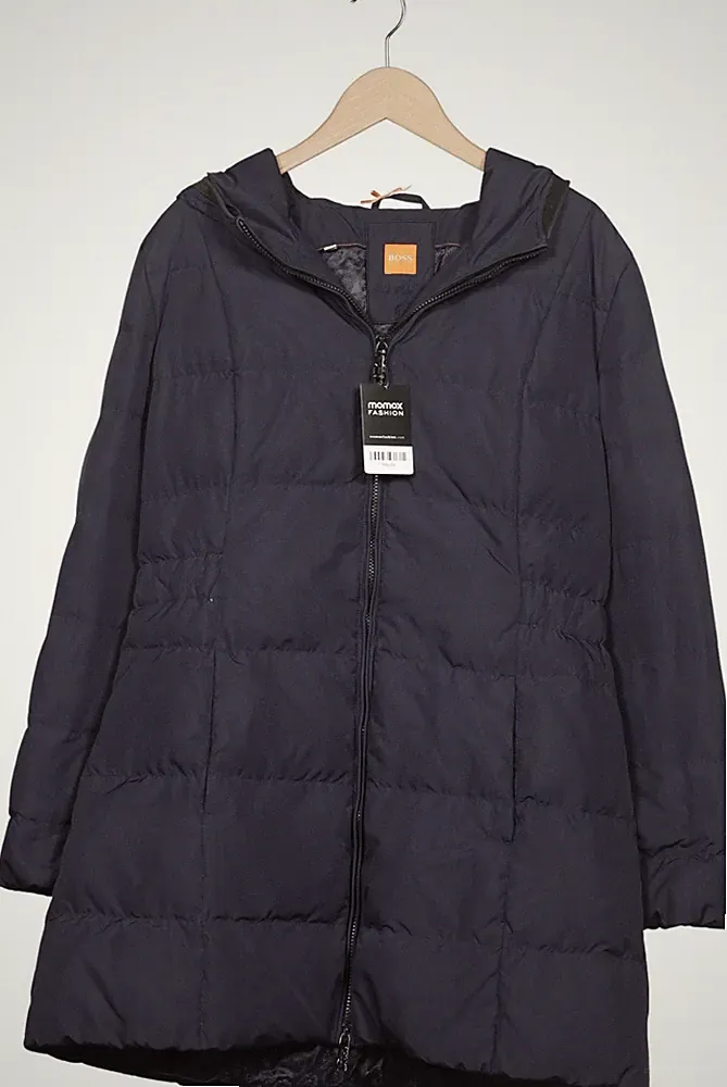 Boss Orange Mantel Damen Jacke Parka Gr. EU 42 Daunen Marineblau #ttokyda