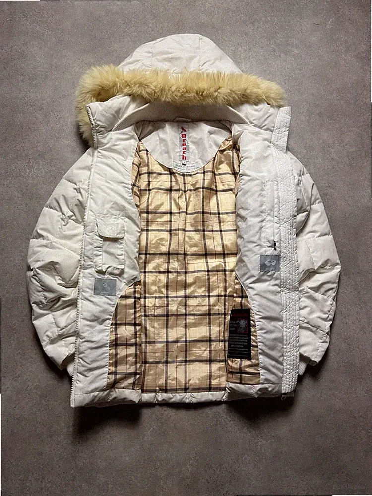 Breach Jacke Bomber Puffer Kunstfell Innentasche Utility - Größe S