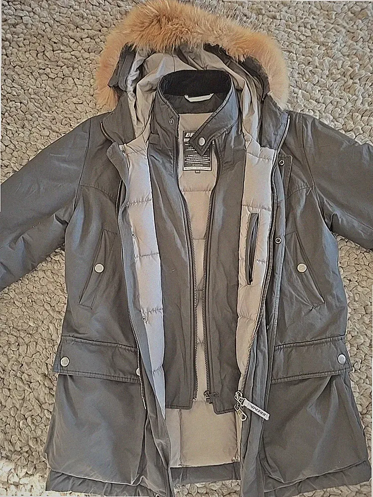 Brema Daunenjacke Daunenparka mit Echtfellkapuze -Warm- Gr. 50. (L) -Top Zustand