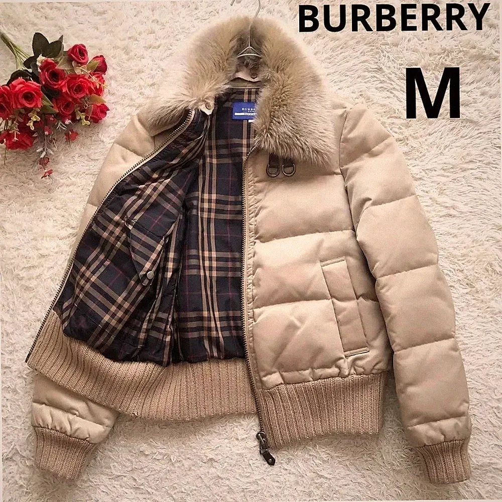 BURBERRY BLUE LABEL 2-Wege Daunenjacke, kariert, Gr. S, Damen