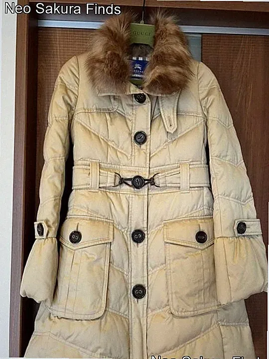 BURBERRY Blue Label Daunenmantel Damen Größe 38 Beige Nova Check Puffer Jacke