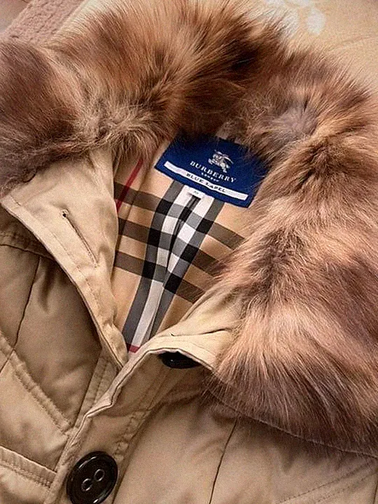BURBERRY BLUE LABEL Daunenmantel Damen Größe 38 M 80% Daunen abnehmbarer Fuch...