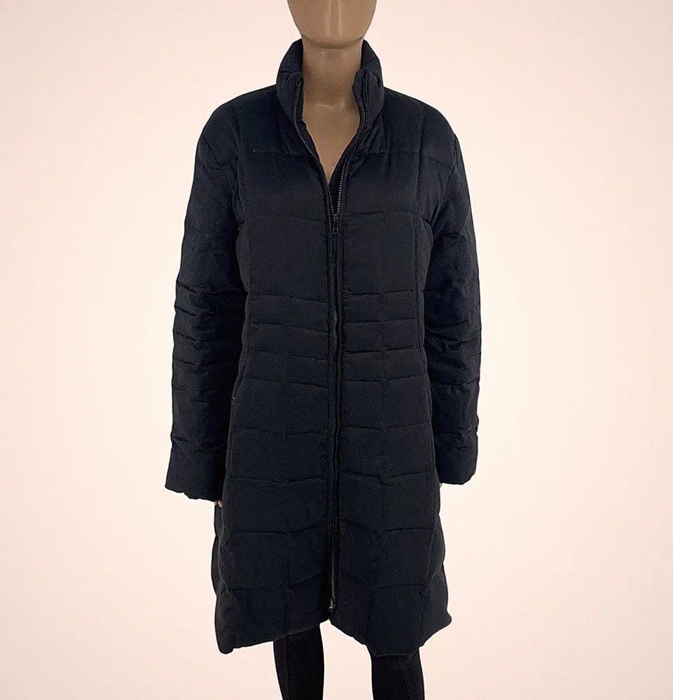 CALVIN KLEIN Damen Schwarze Daunen Parka Jacke Mantel XL