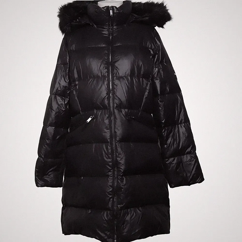 Calvin Klein, Daunenmantel, Damen, Größe: XL, Grau, Kunstpelz/Polyamid #BIr