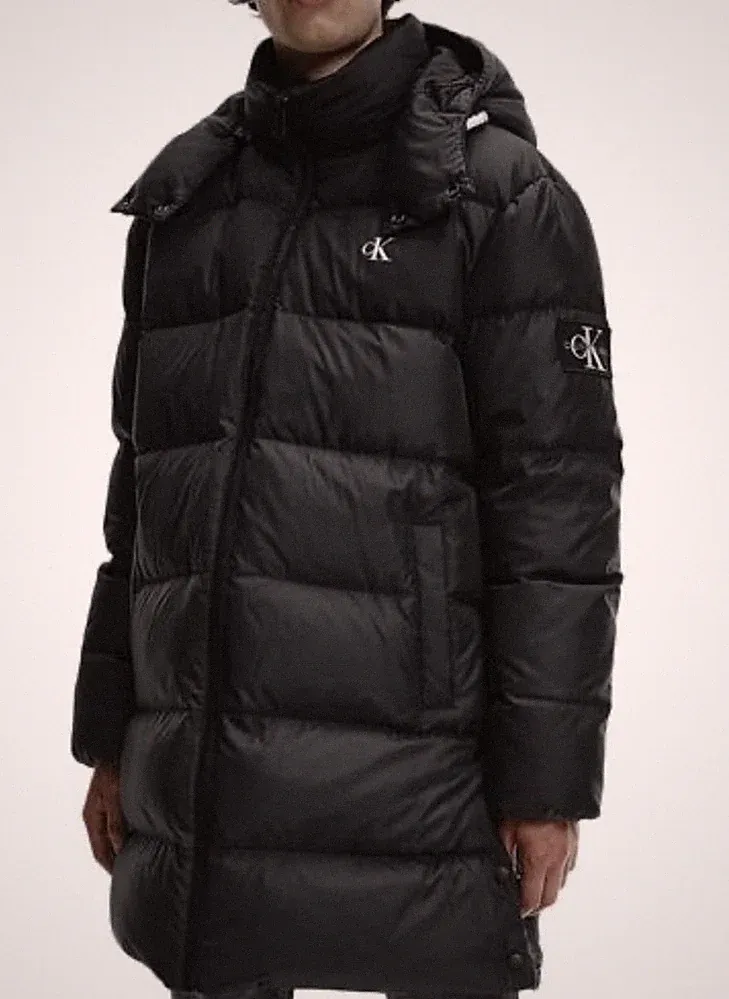 Calvin Klein Herren Daunenjacke mit Kapuze Daunenmantel Größe M