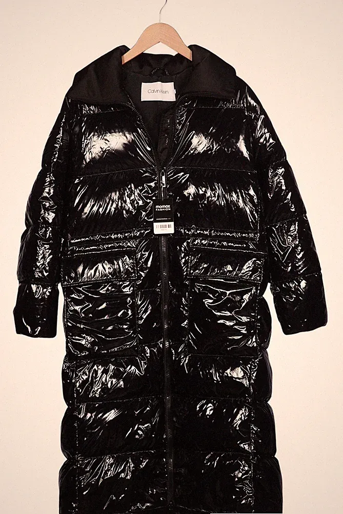 Calvin Klein Mantel Damen Jacke Parka Gr. XS Daunen Schwarz #mi8fdrq