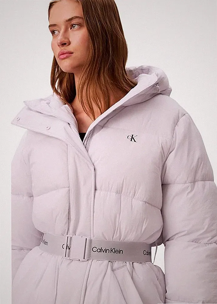 Calvin Klein mittelschwere Damen Daunenjacke mit Gürtel