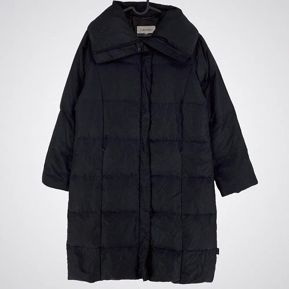 Calvin Klein Schwarze Daunenparka Jacke Mantel Größe M
