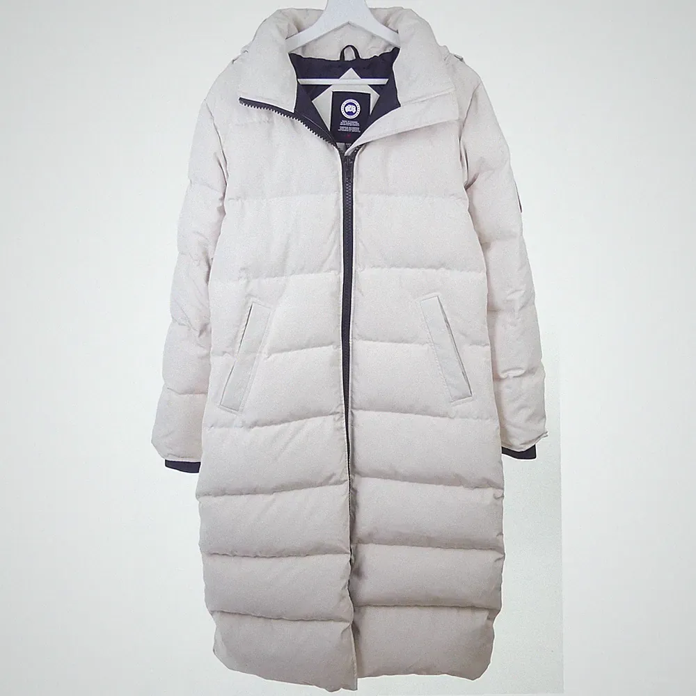 CANADA GOOSE Mantel Daune Echtfell Beige Gr. L