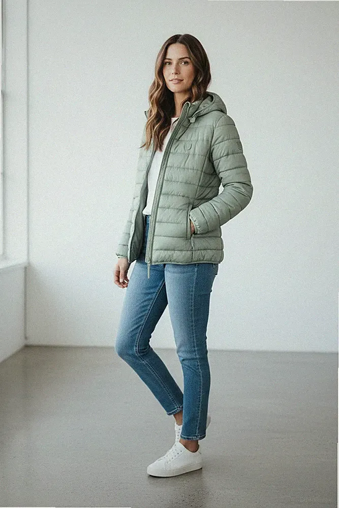 Canadian Peak - Akitaleak Hood Daunenjacke - Polyester - Grün Größe XXL