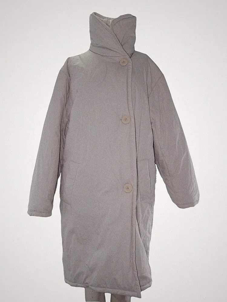 Carol Damen Jacke Größe 42 weiß Daunenjacke mit Stehkragen warmer Mantel