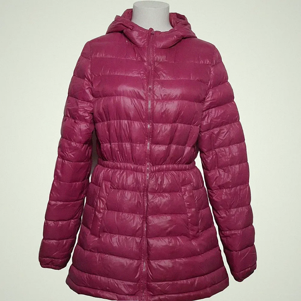 Casual, Daunenmantel, Damen, Größe: 40, Pink, Daune/Feder/Polyamid #Ae9