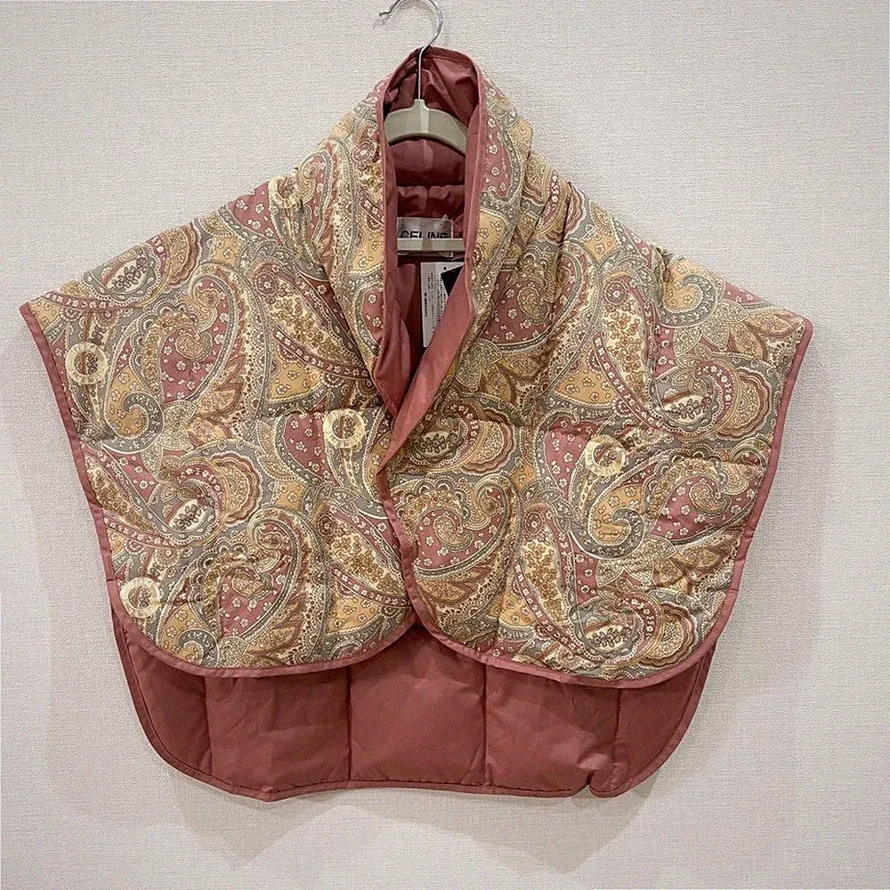CELINE kurze Paisley Daunen Chanchanko Jacke Blouson Mantel Damen Gr.frei Rosa