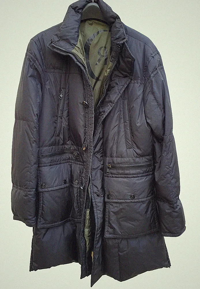 CERRUTI 1881 Daunen Kurz Mantel / Long Jacke schwarz Gr.52 neuwertig