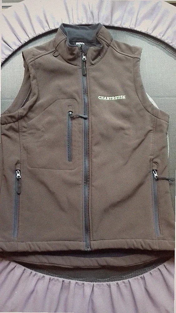 Chartreuse Fleecejacke Reißverschluss GREEN HOT Likör grau Gr. L Damen