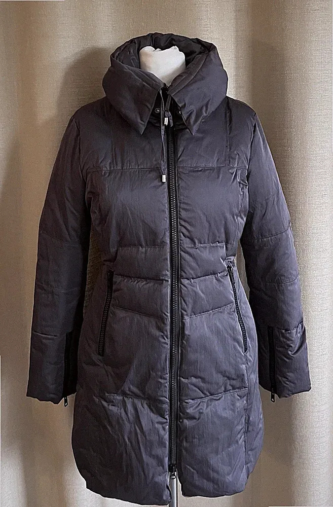CINQUE warme Winter Daunen Jacke Mantel grau Größe 40