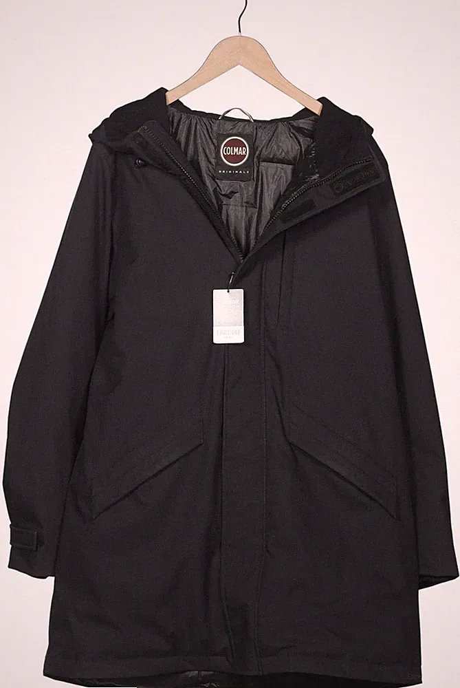 COLMAR Mantel Herren Winter Parka Winterjacke Gr. EU 56 Daunen Schwarz #gprpp5c