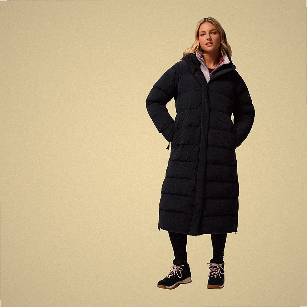 Columbia Amaze Puff Long Hooded Jacket Women Damen Daunenmantel
