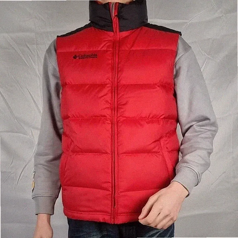 columbia Jacke/Daunenjacke ärmellos rot und schwarz