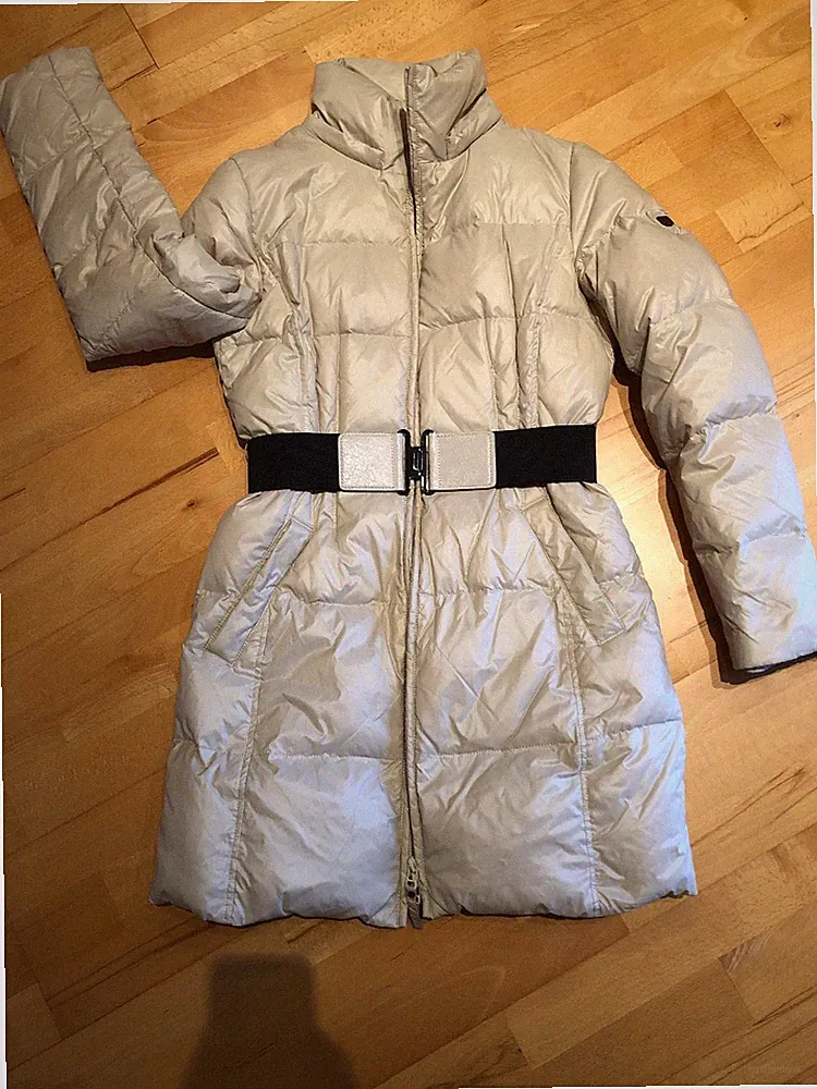 Comma Jacke Mantel Daune Gr.34 Beige Neuw.
