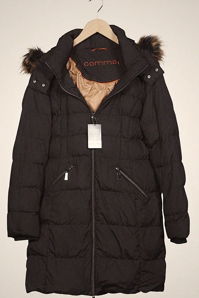 Comma Mantel Damen Jacke Parka Gr. 38 Daunen Schwarz #p3iqy30