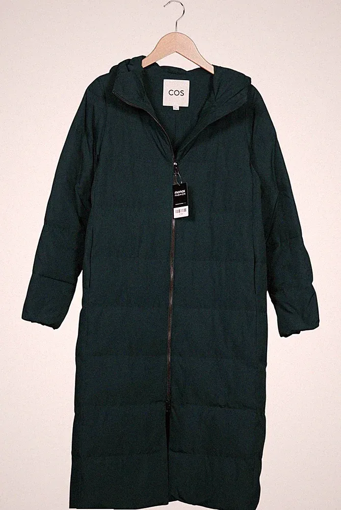 COS Mantel Damen Jacke Parka Gr. 32 Daunen Grün #2n7ljdj