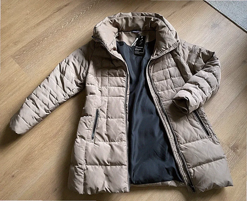 Damen ADAGIO Daunenmantel Mantel Daune Taupe Gr. 44 Neu!