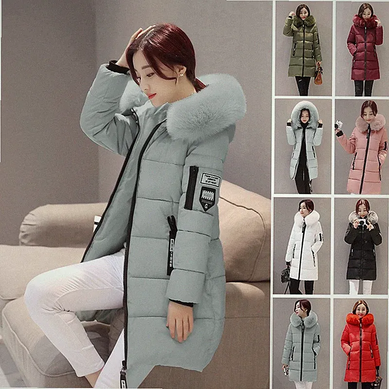 Damen Chunky Winter Parka Outerwear Damen Winter Puffer Mäntel Jacken mit Kapuze