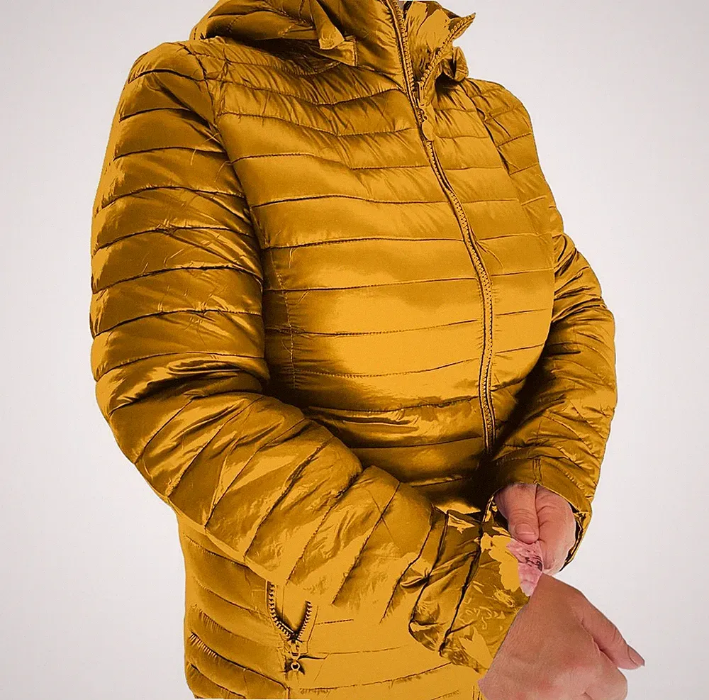 Damen Daunenjacke 100 Gramm Jacke Winterjacke Steppjacke schwarz xl1