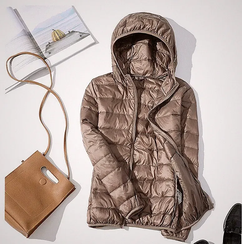 DAMEN DAUNENJACKE GÄNSEDAUNEN 90% KAPUZE*KURZMODE GRÜN\SCHWARZ