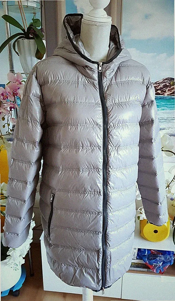 Damen Daunenjacke Übergangsjacke leicht HEINE mit Kapuze NEU Gr. 48