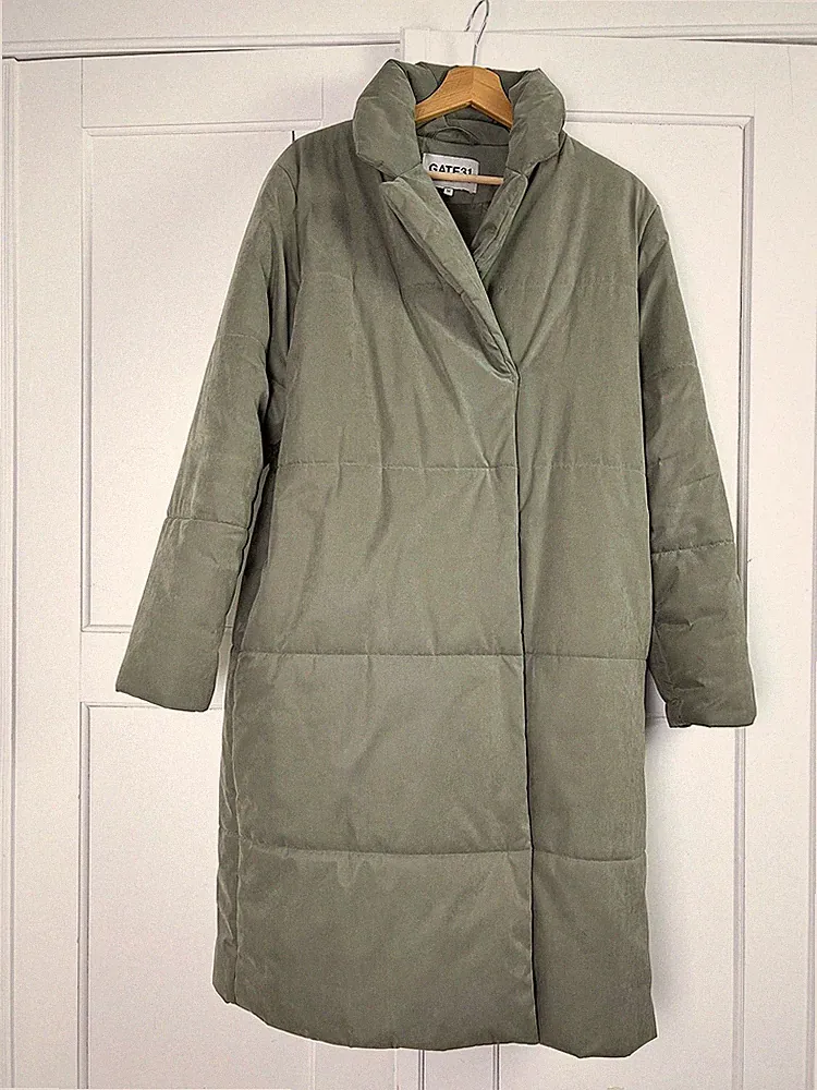 Damen-Daunenmantel, Damen-Daunenjacke, Lange Steppjacke, Große 38