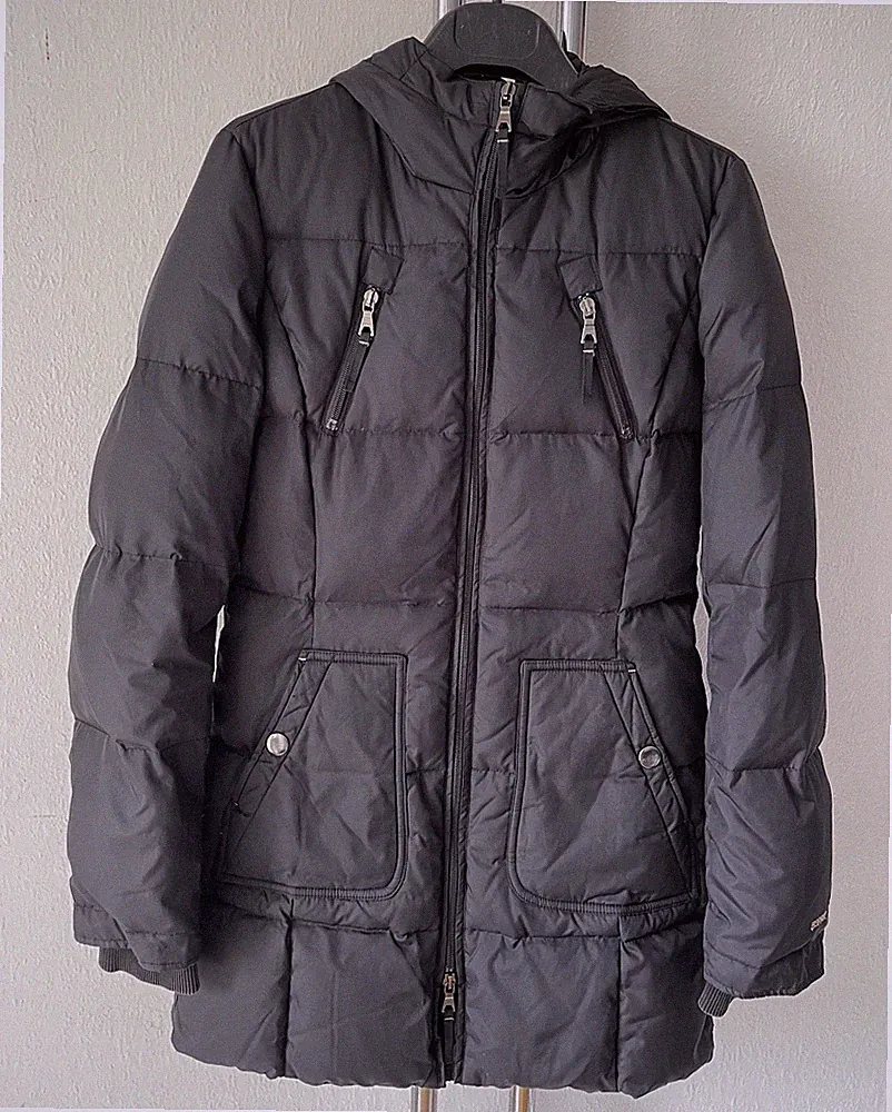 Damen Daunenmantel Lange Daunenjacke Esprit 34 Schwarz