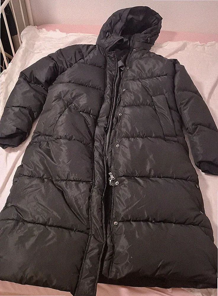Damen Daunenmantel Schwarz Winter Gr XS/S Neu