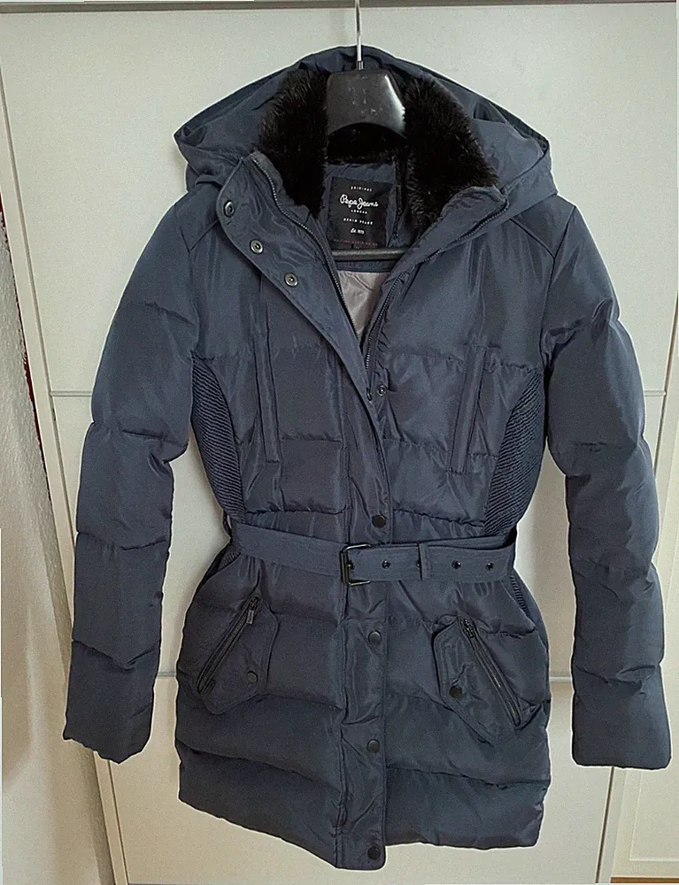 Damen Daunenmantel, Steppmantel, blau Gr. 36, Pepe Jeans - sehr guter Zustand