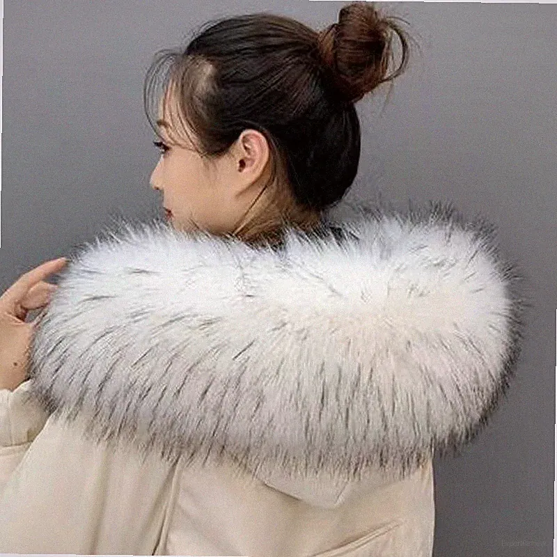 Damen Kunstpelz Kragen für Parka Mantel Daunenjacke Flauschig Falsche Zubehör
