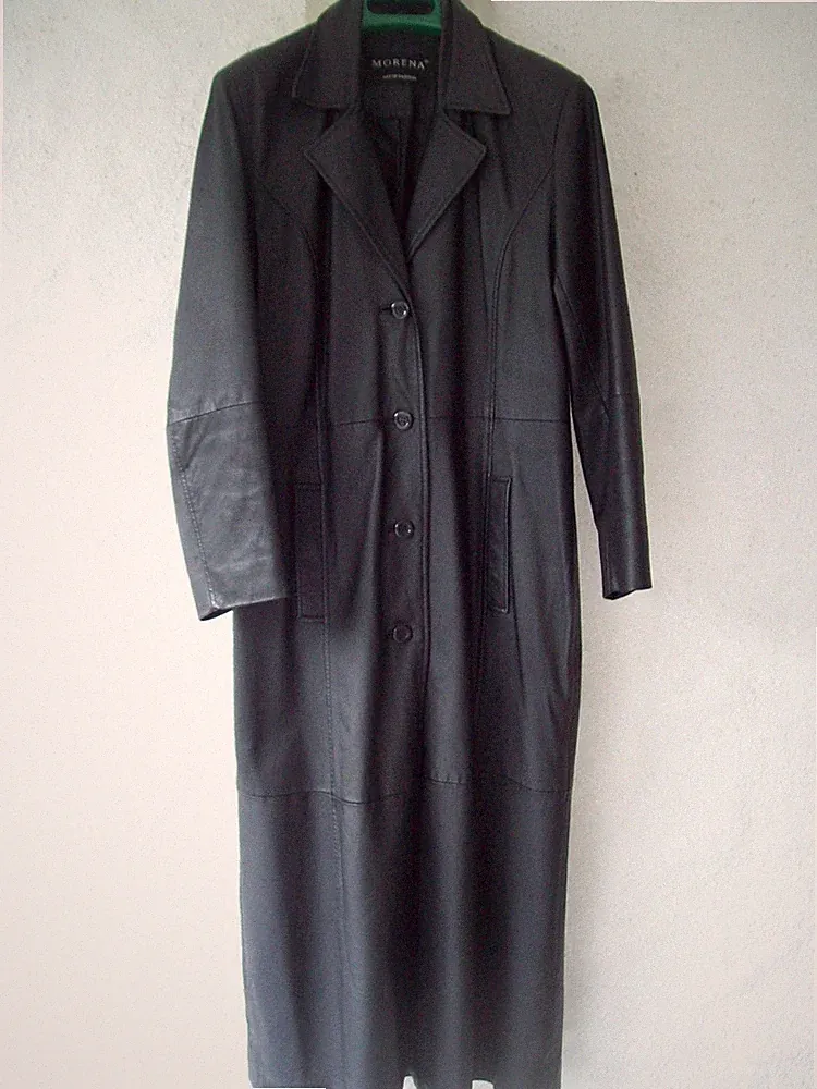 Damen Ledermantel MORENA langer Trenchcoat Gr. 40 wenig getragen