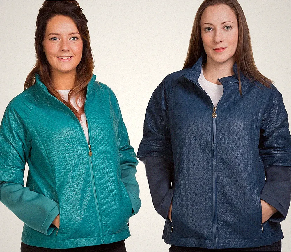 Damen leichte wasserdichte Jacke PU Leder Reißverschluss Wandern Outdoor Mantel