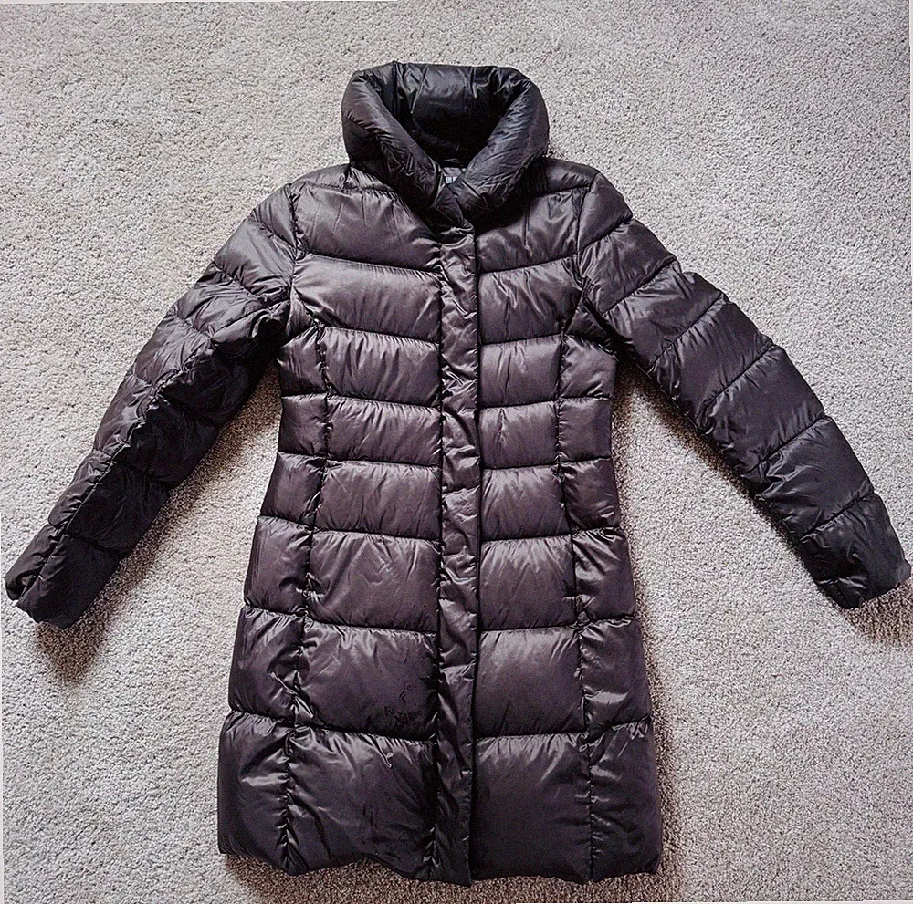 Damen Mantel Jacke Uniqlo Dunkelbraun S Daune Leicht