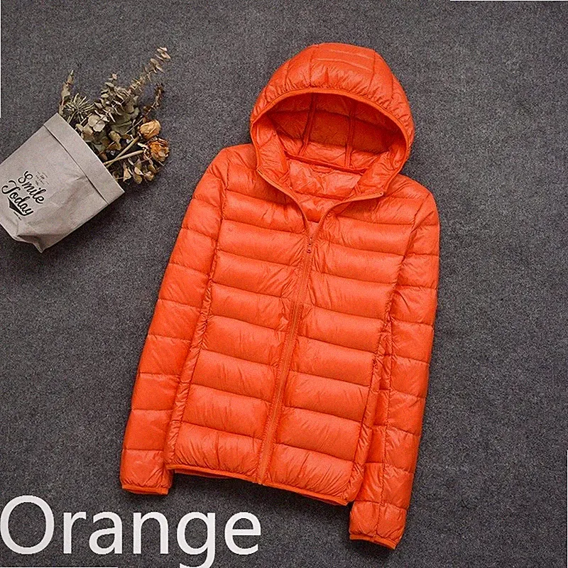 Orange Leichte Daunenjacke