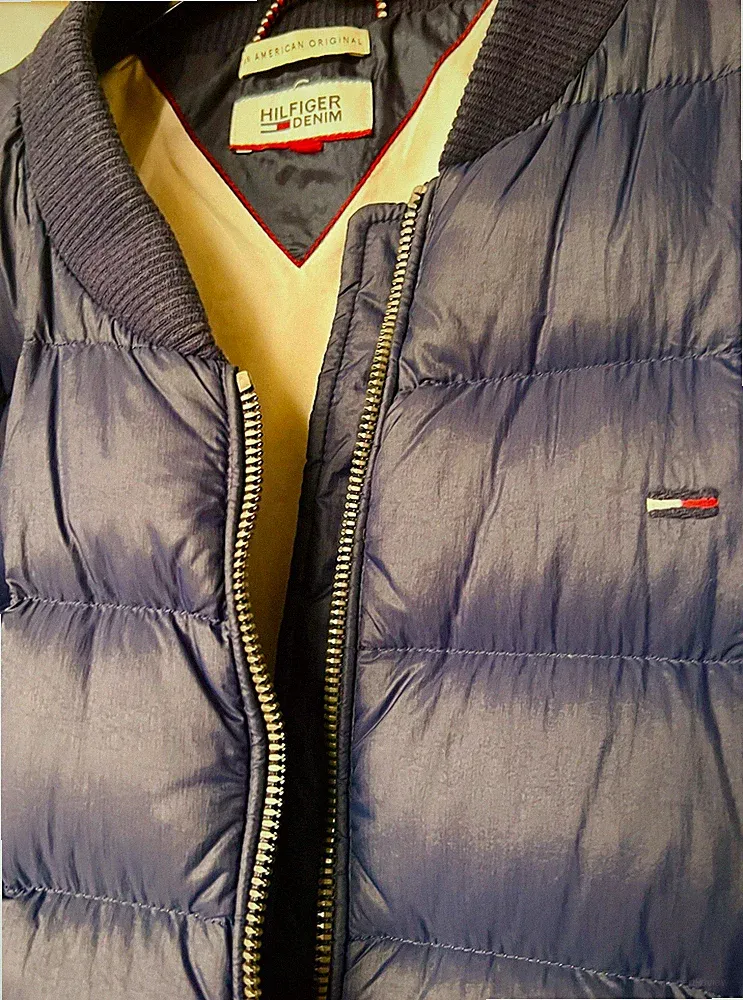 Damen Tommy Hilfiger Denim Parka Daunen Gr L Leichte Jacke