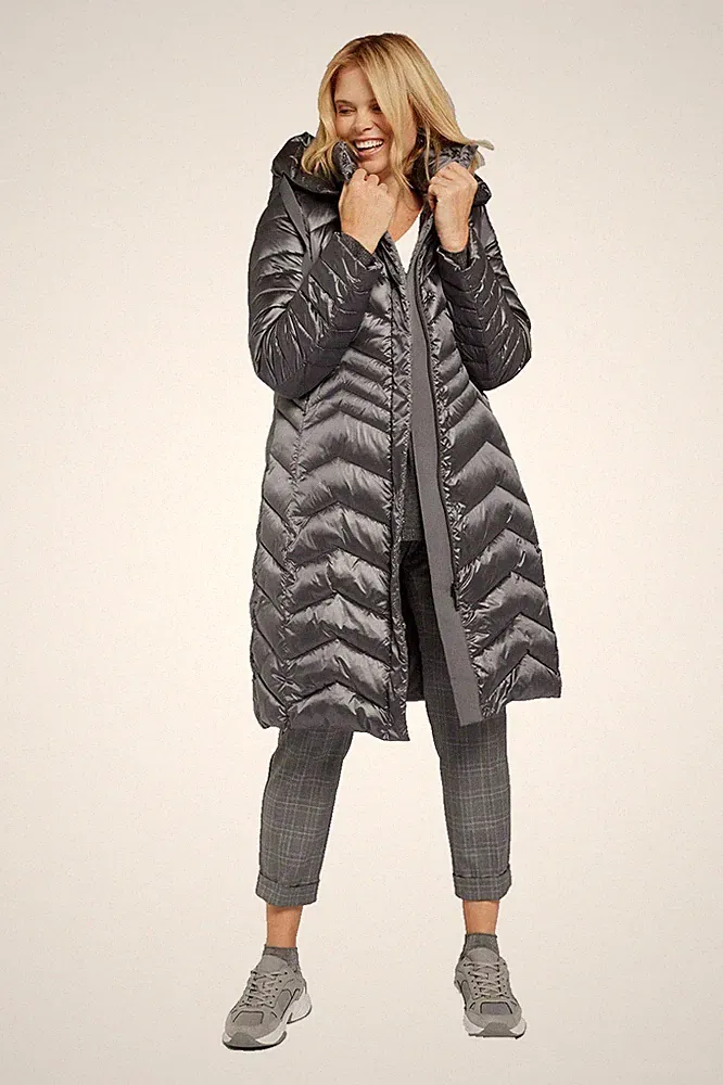 Damen Winter Daunenjacke Luisa Lila Glänzeffekt Neue Kollektion