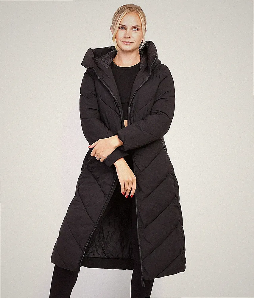 Damen Winter Jacke Stepp Mantel Kapuze Lange Steppjacke Daunenjacke OB228018