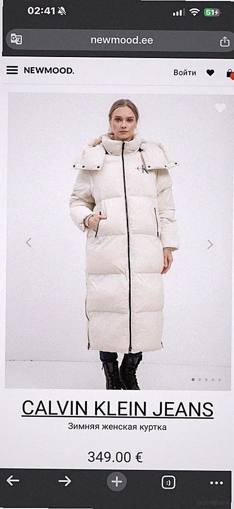 Damen Winter LangeJacke Mantel Beige von Calvin Klein Gr. L