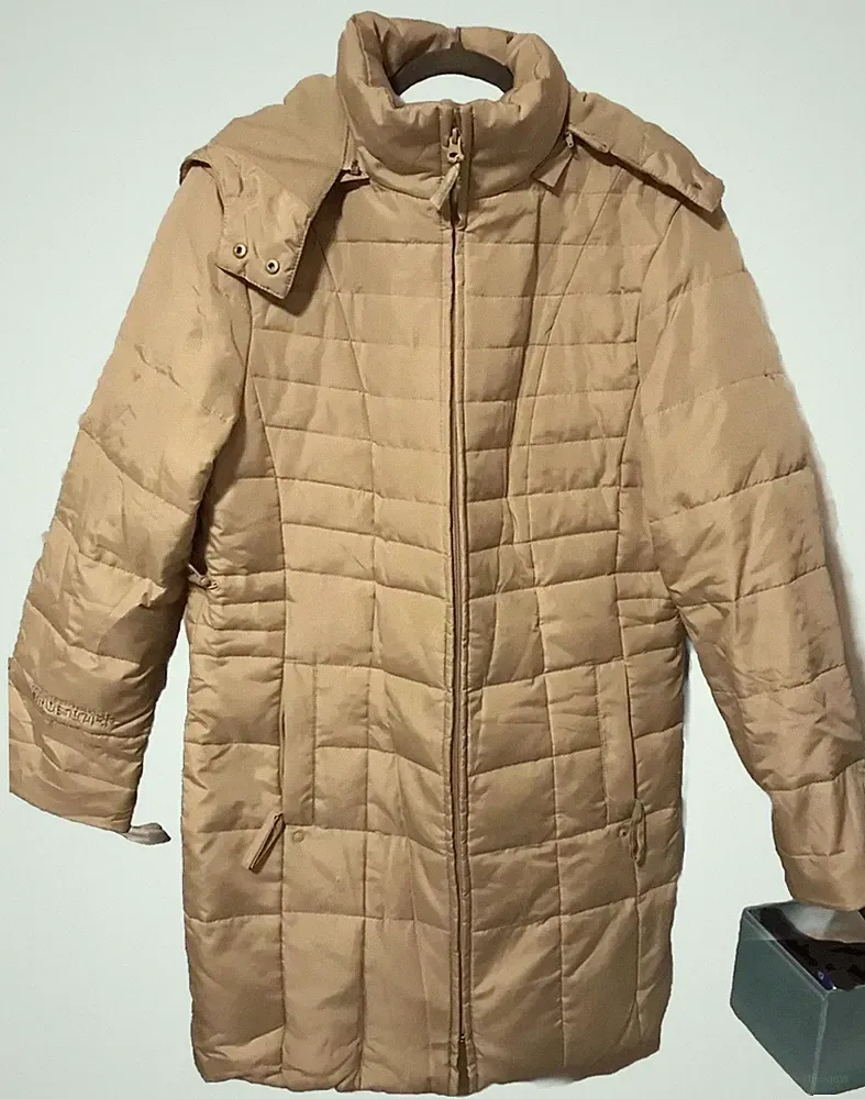 Damen Yessica Echte Daunen Jacke/Mantel Gr.40/42 beige Mantel