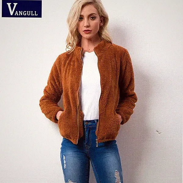 Damenjacke Daunenjacke Abzugshaube Mantel Komfortabel Heiß Beige Hellbraun Weich