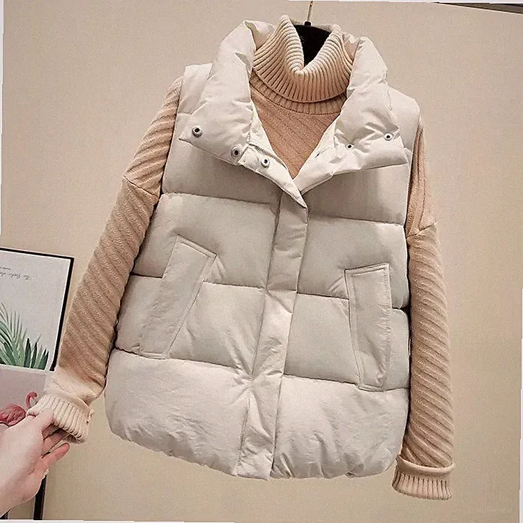 Damenjacke Mantel Weste Daunenjacke Synthetisch Taschen Schlank 30497
