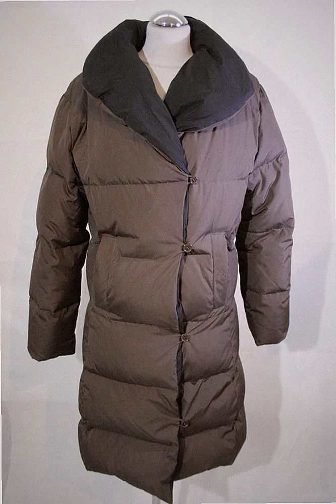 Daunen Mantel Braun Schal Kragen Gr:M/L 01/01 *Bitte messen*