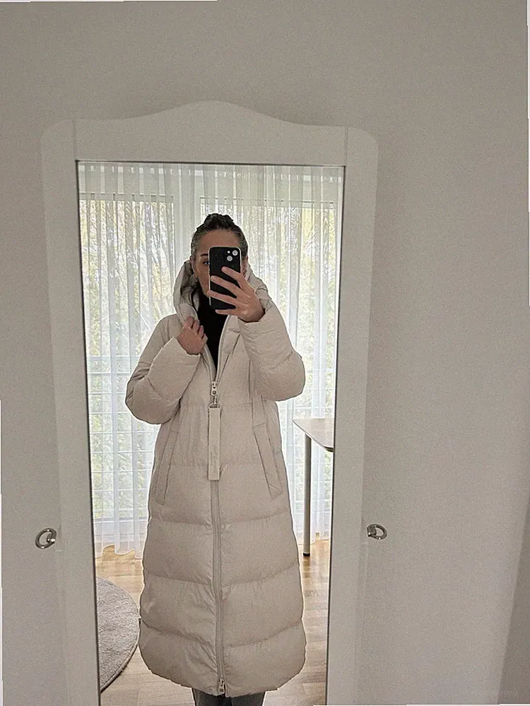 Daunen Mantel Puffercoat von Marc O'Polo 34 , Creme white oversize Damen
